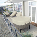 Easygoing Covers Round Patio Table and Chair Set Cover, Small, Grey image 16