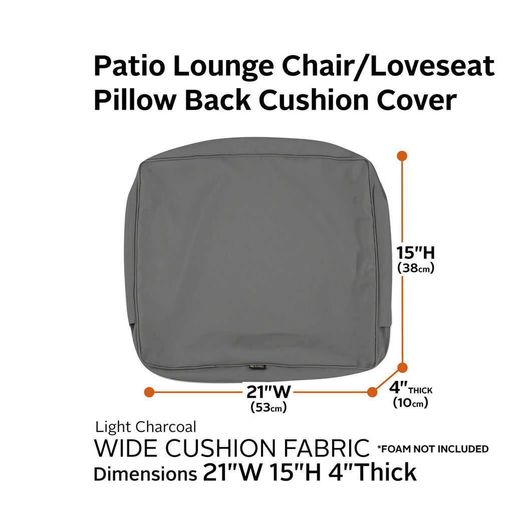 Easygoing Covers Fade-Resistant Water-Resistant Patio Lounge Back Cushion Cover image 83