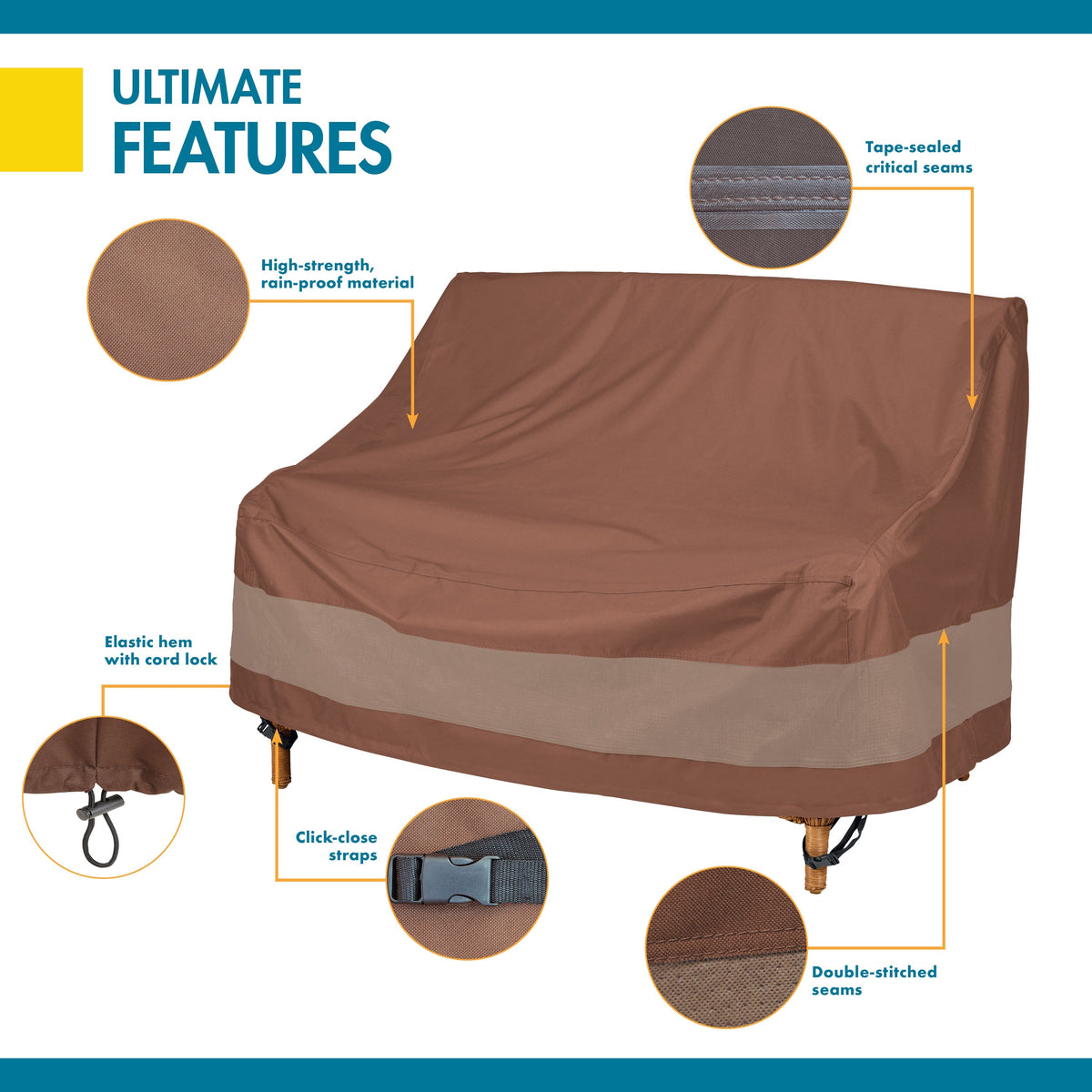 Easygoing Covers Ultimate Waterproof Outdoor Loveseat and Sofa Cover image 12