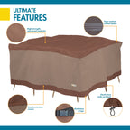 Easygoing Covers Ultimate Waterproof Outdoor Table & Chair Set Cover, Square image 2