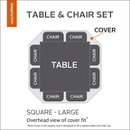 Easygoing Covers Water-Resistant Square Patio Table & Chair Set Cover image 4