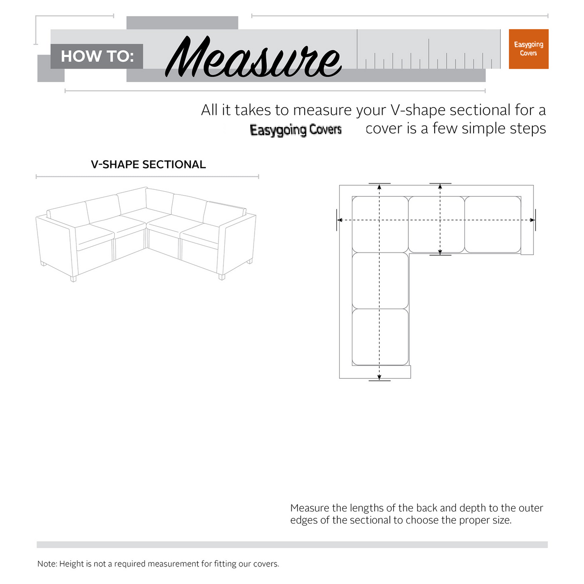 Easygoing Covers Waterproof V-Shape Patio Sectional Set Cover image 6