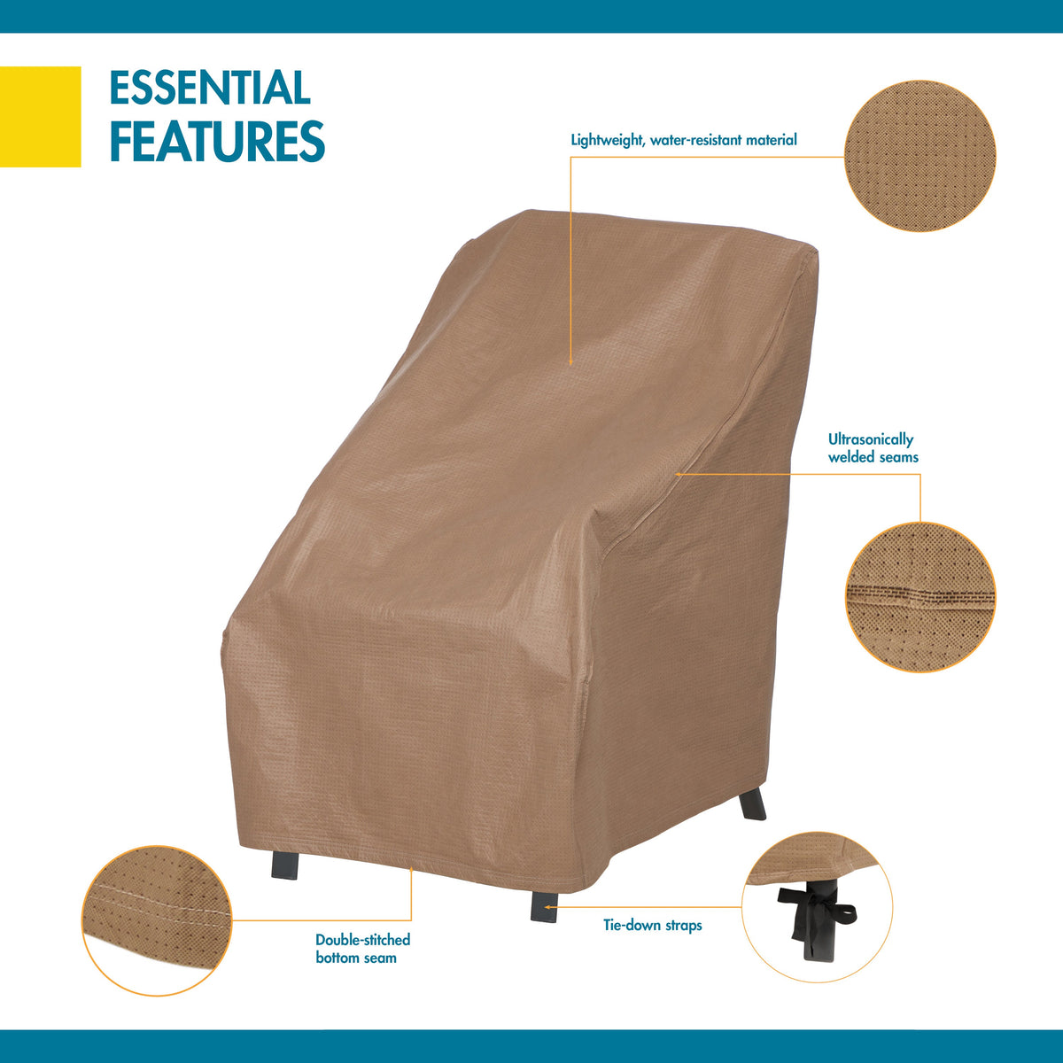 Easygoing Covers Essential All-Weather Outdoor Chair Cover image 5