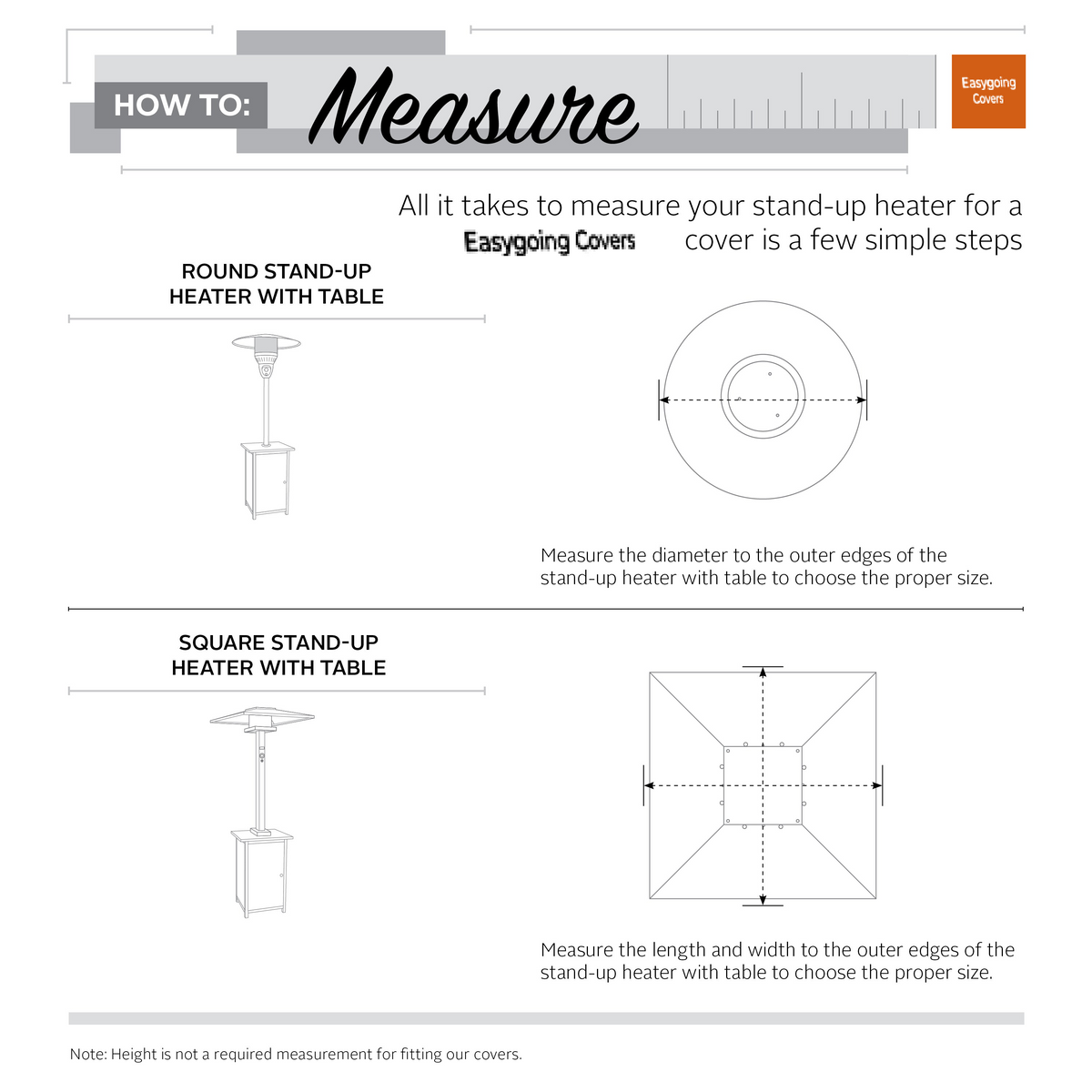 Easygoing Covers Water-Resistant Stand-Up Patio Heater With Table Cover image 13