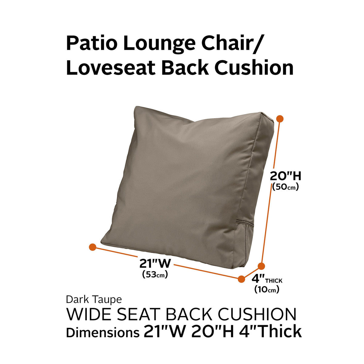 Easygoing Covers Water-Resistant Patio Lounge Chair/Loveseat Back Cushion, 4 Inch Thick image 67