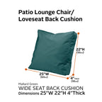 Easygoing Covers Water-Resistant Patio Lounge Chair/Loveseat Back Cushion, 4 Inch Thick image 3