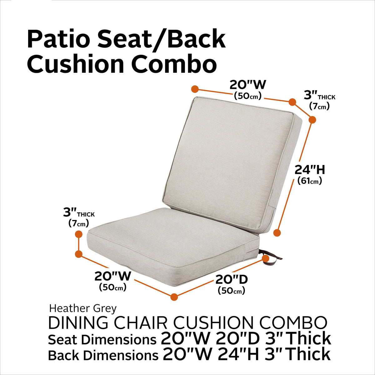 Easygoing Covers Fade-Resistant Water-Resistant Patio Chair Cushion image 98