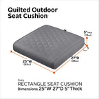 Easygoing Covers Outdoor Quilted Bench/Loveseat Cushion image 5
