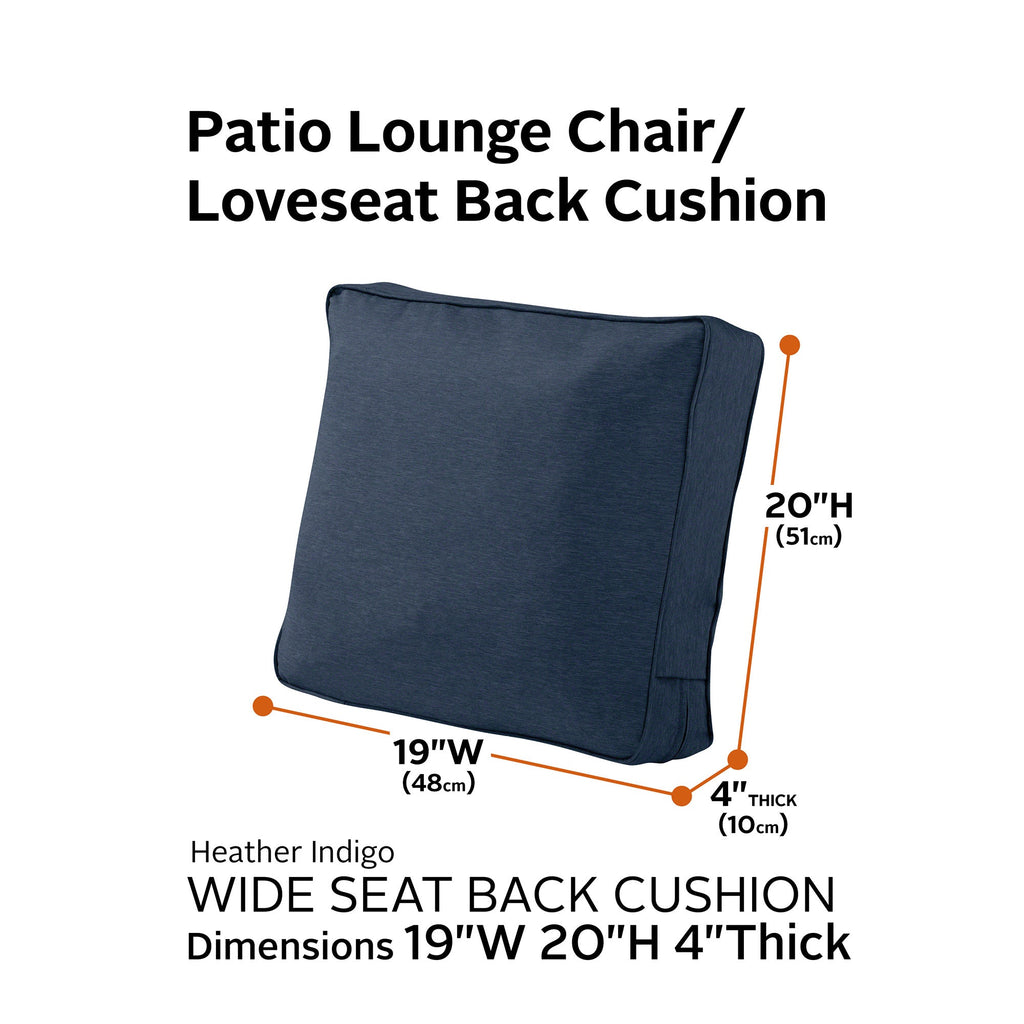 Easygoing Covers Fade-Resistant Patio Lounge Chair/Loveseat Back Cushion image 82