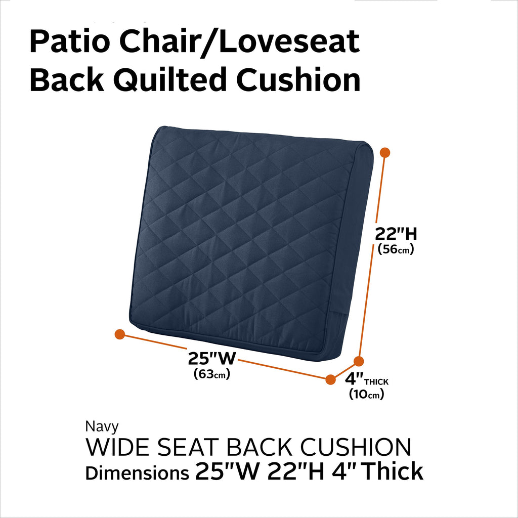 Easygoing Covers Fade-Resistant Water-Resistant Wide Back Patio Quilted Lounge Cushion image 14