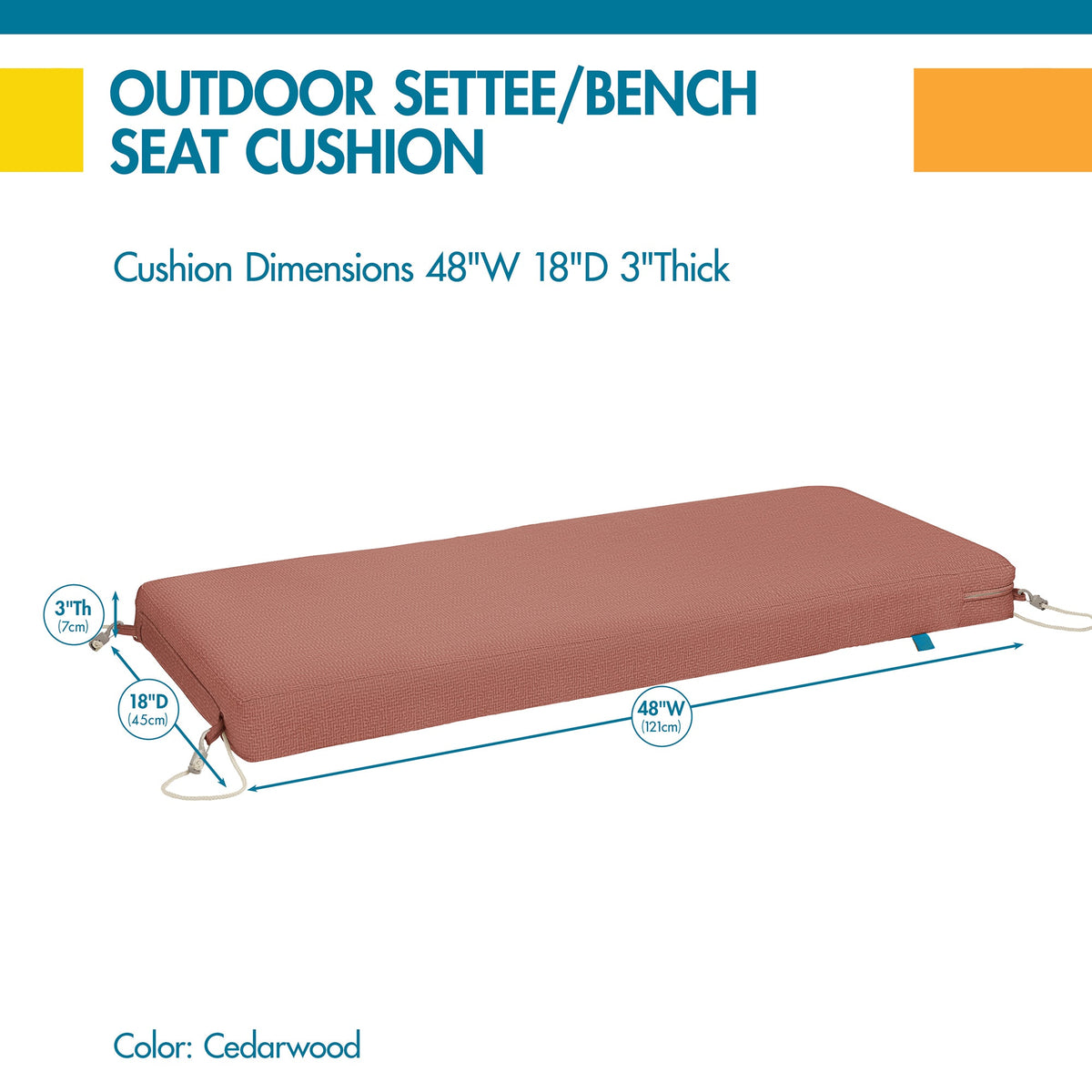 Easygoing Covers All-Weather Outdoor Bench Cushion image 9