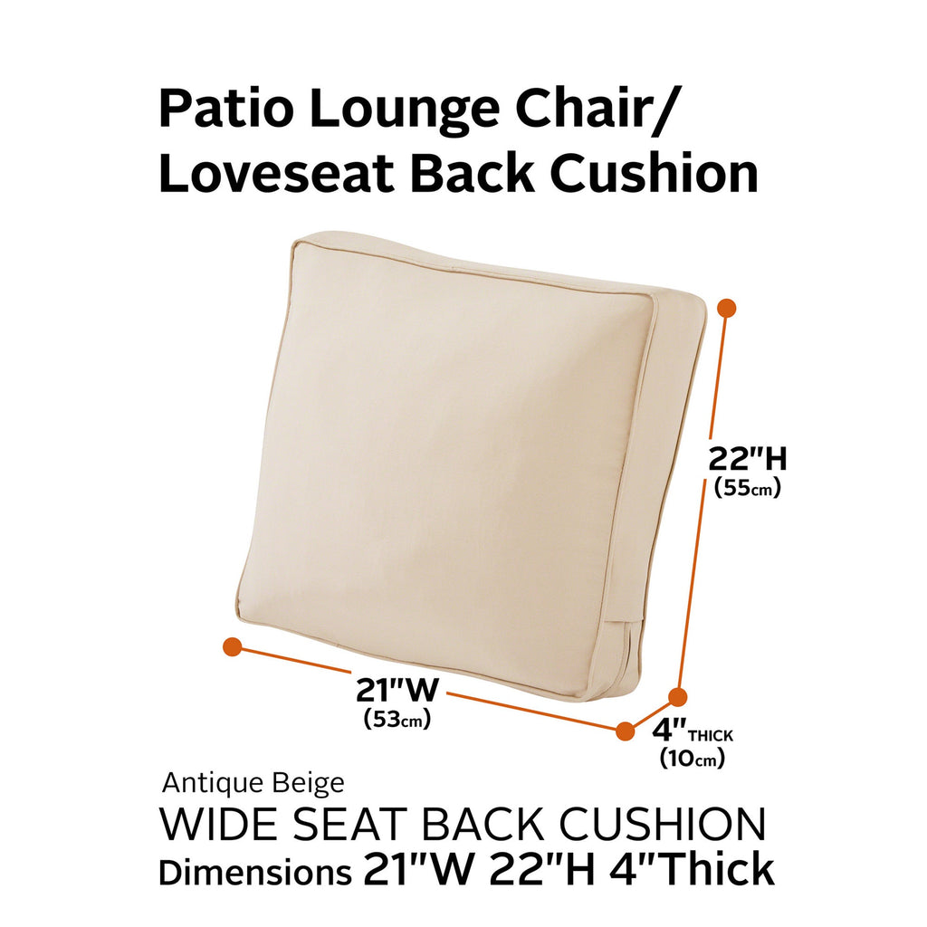 Easygoing Covers Fade-Resistant Patio Lounge Chair/Loveseat Back Cushion image 57