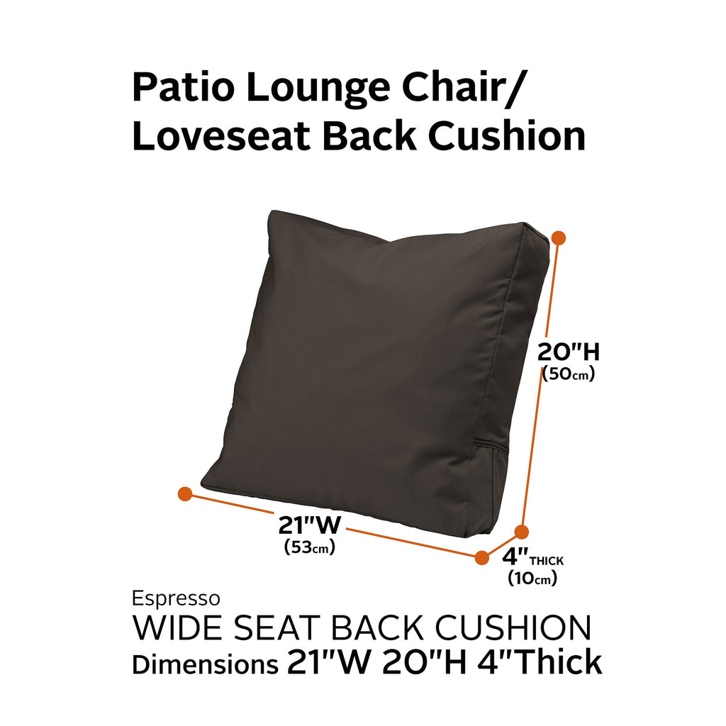 Easygoing Covers Water-Resistant Patio Lounge Chair/Loveseat Back Cushion, 4 Inch Thick image 53