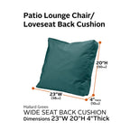 Easygoing Covers Water-Resistant Patio Lounge Chair/Loveseat Back Cushion, 4 Inch Thick image 4