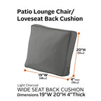 Easygoing Covers Fade-Resistant Patio Lounge Chair/Loveseat Back Cushion image 37