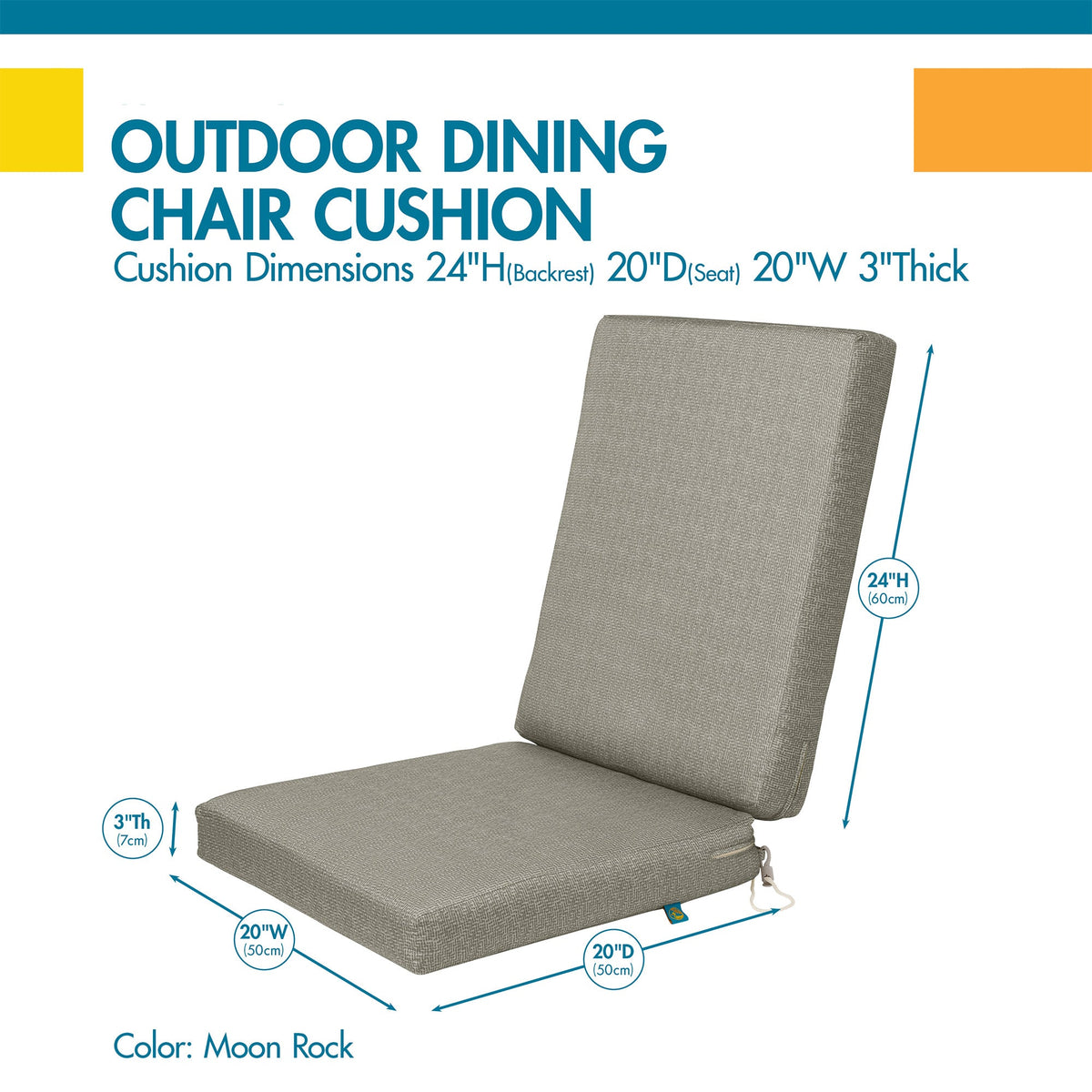Easygoing Covers All-Weather Outdoor Dining Chair Cushions image 4