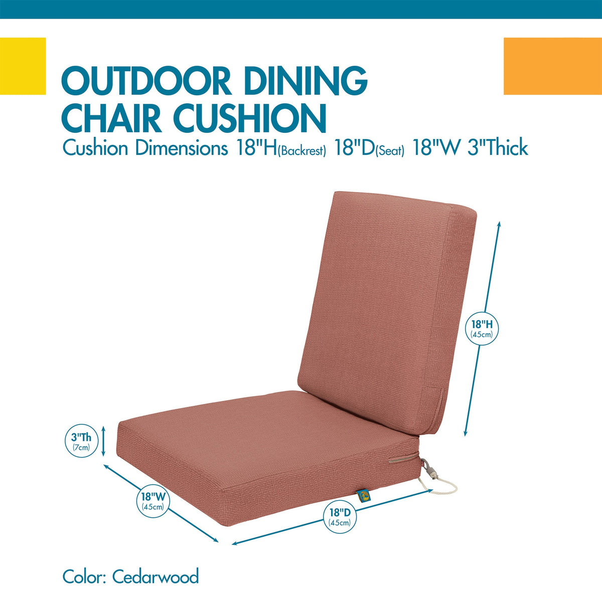 Easygoing Covers All-Weather Outdoor Dining Chair Cushions image 9