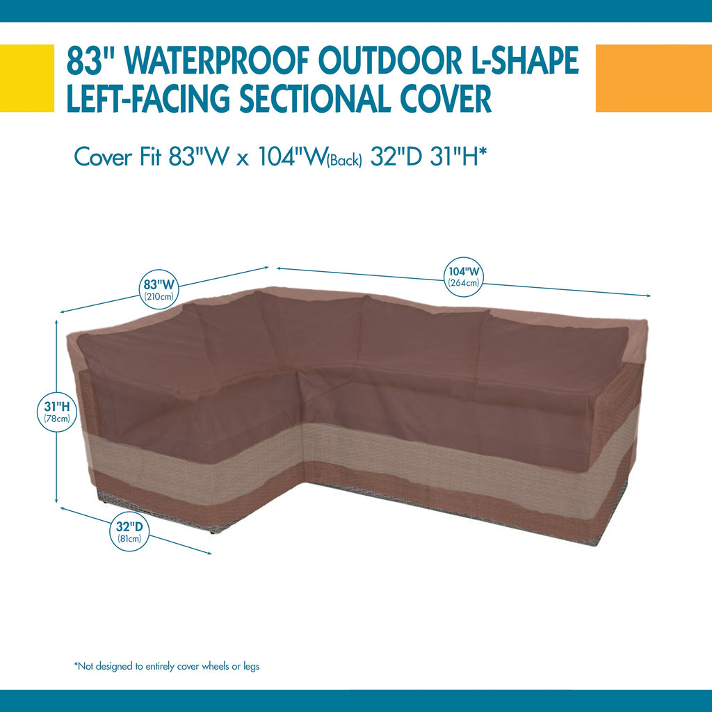 Easygoing Covers Ultimate Waterproof Outdoor Left-Facing Sectional Cover image 2