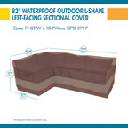 Easygoing Covers Ultimate Waterproof Outdoor Left-Facing Sectional Cover image 2