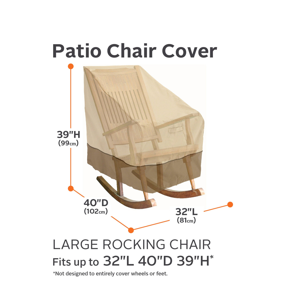 Easygoing Covers Water-Resistant Rocking Chair Cover image 2