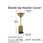 Easygoing Covers Water-Resistant 34 Inch Round Stand-Up Patio Heater Cover image 2
