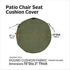 Easygoing Covers Fade-Resistant Water-Resistant Patio Chair Seat Cushion Cover image 99