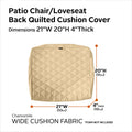 Easygoing Covers Fade-Resistant Water-Resistant Wide Back Lounge Quilted Cushion Cover image 5