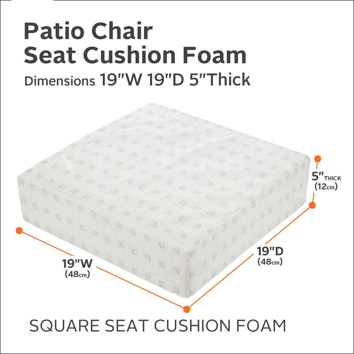 Easygoing Covers Square Patio Lounge Seat Cushion Foam image 6
