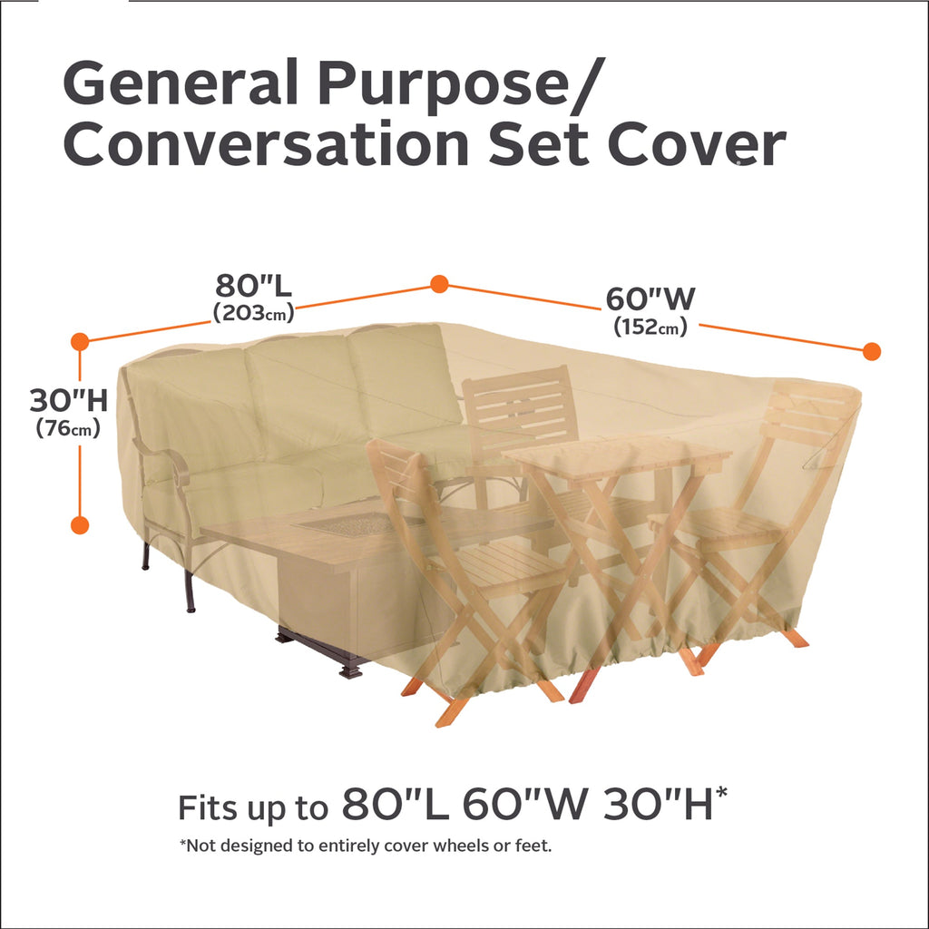 Easygoing Covers Water-Resistant 80 Inch Conversation Set/General Purpose Patio Furniture Cover image 3