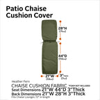 Easygoing Covers Fade-Resistant Water-Resistant Patio Chaise Lounge Cushion Cover image 72
