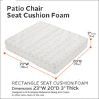 Easygoing Covers Rectangular Patio Cushion Foam image 7