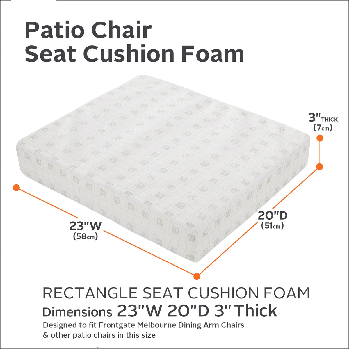 Easygoing Covers Rectangular Patio Cushion Foam image 7