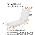 Easygoing Covers Water-Resistant Patio Chaise Lounge Cushion Foam image 3