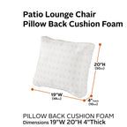 Easygoing Covers Patio Lounge Chair Pillow Back Cushion Foam image 5