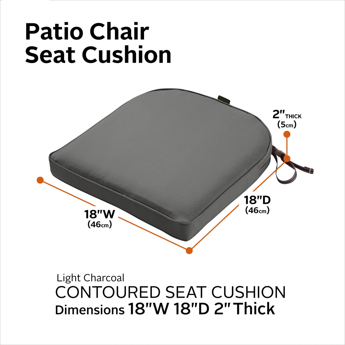 Easygoing Covers Fade-Resistant Water-Resistant Contoured Patio Dining Seat Cushion image 29