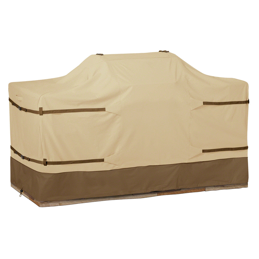 Easygoing Covers Water-Resistant BBQ Grill Cover for Island with Center Grill Head — Pebble/Bark/Earth Color Option – Pebble/Bark/Earth