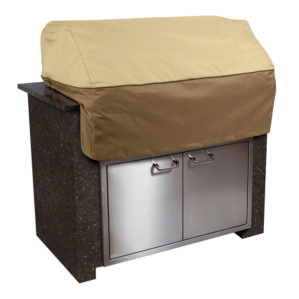Easygoing Covers Water-Resistant Island BBQ Grill Top Cover – Pebble/Bark/Earth