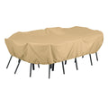Easygoing Covers Water-Resistant Rectangular/Oval Patio Table & Chair Set Cover — Sand Color Option – Sand
