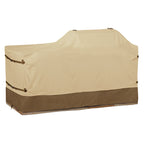 Easygoing Covers Water-Resistant BBQ Grill Cover for Island with Left or Right Grill Head – Pebble/Bark/Earth