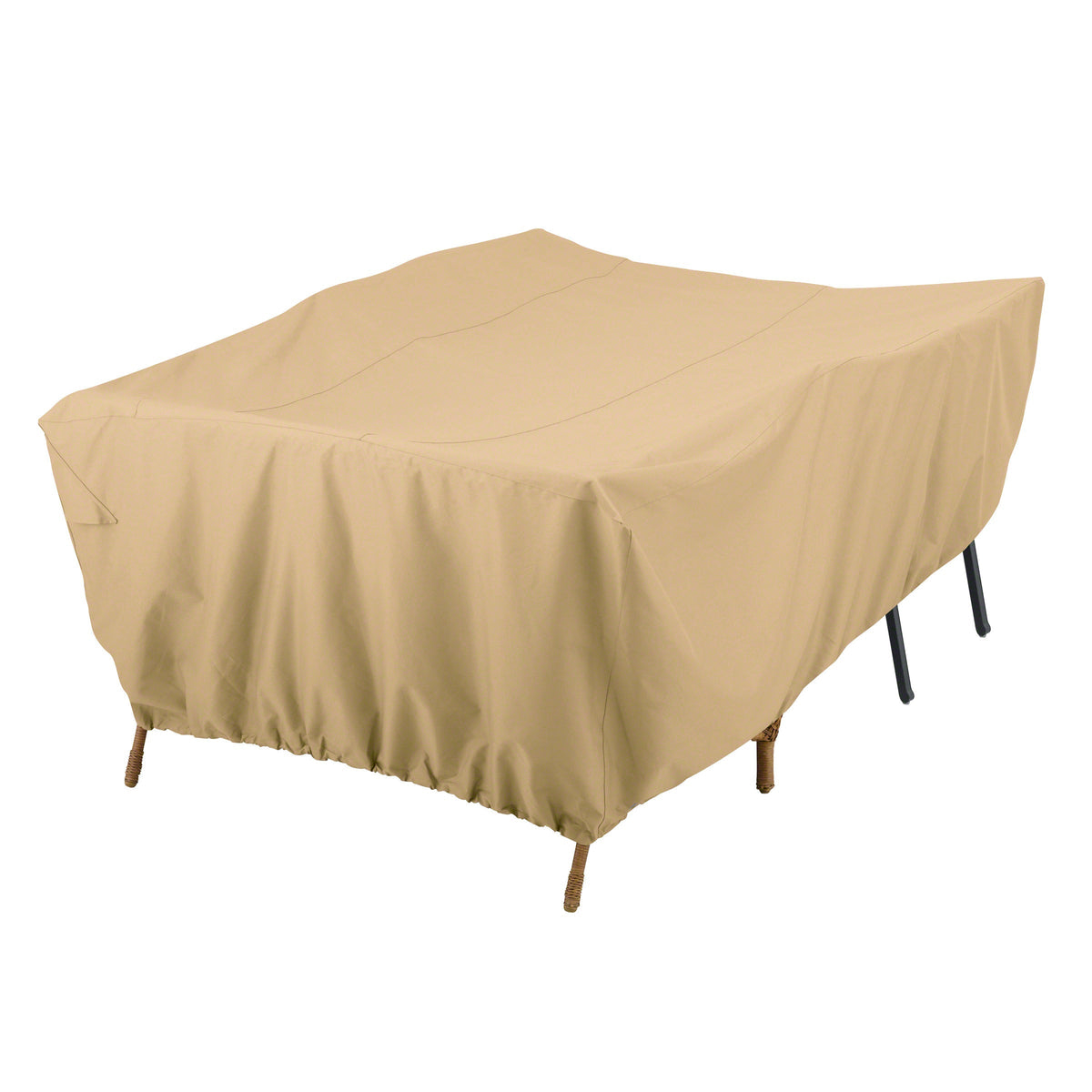 Easygoing Covers Water-Resistant 80 Inch Conversation Set/General Purpose Patio Furniture Cover – Sand – Sand