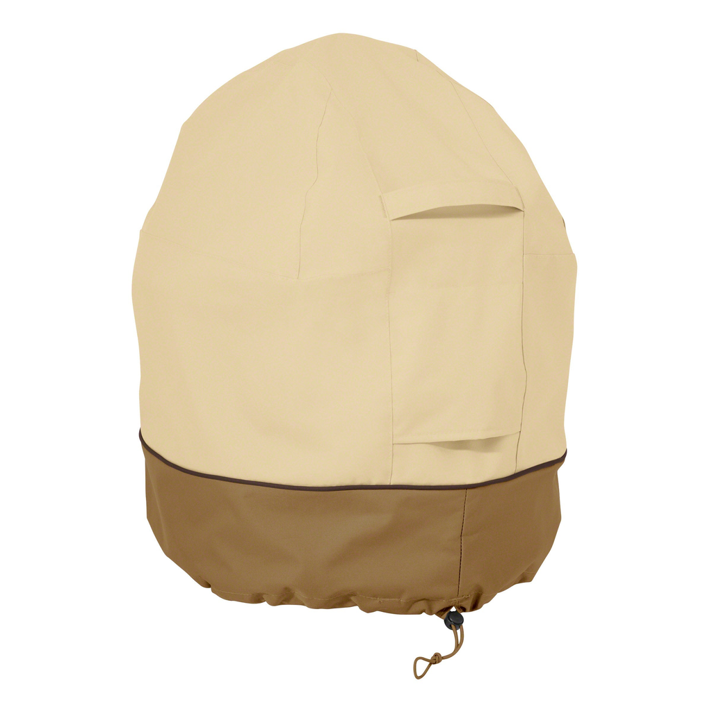 Easygoing Covers Water-Resistant Kamado Mini Ceramic BBQ Grill Cover, 20.5 x 21.5 x 27 Inch – Pebble/Bark/Earth