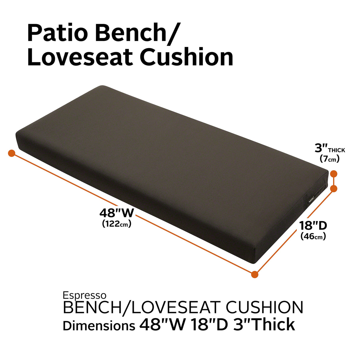 Easygoing Covers Water-Resistant Patio Bench/Loveseat Cushion image 87