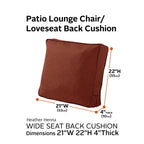Easygoing Covers Fade-Resistant Patio Lounge Chair/Loveseat Back Cushion image 51