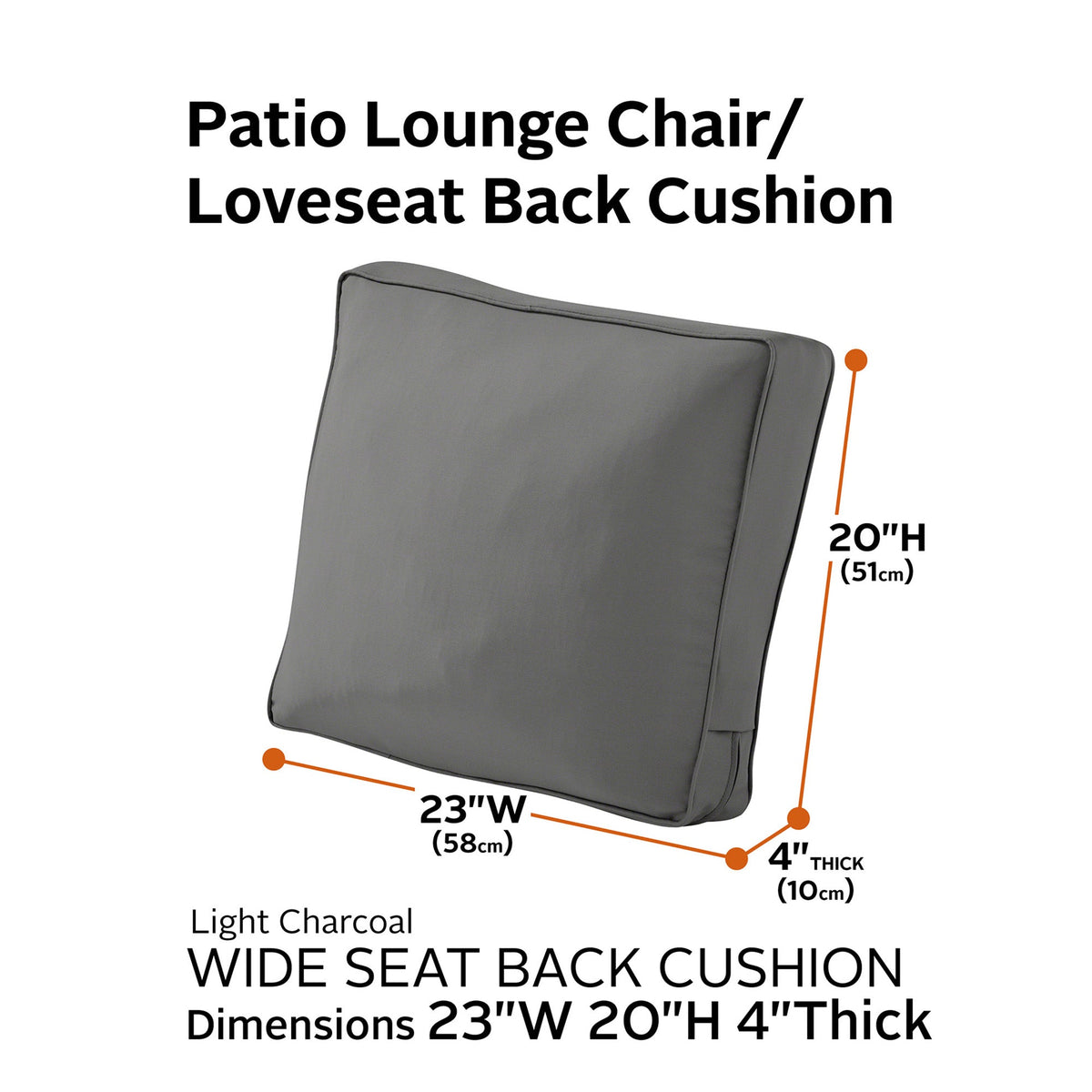 Easygoing Covers Fade-Resistant Patio Lounge Chair/Loveseat Back Cushion image 70