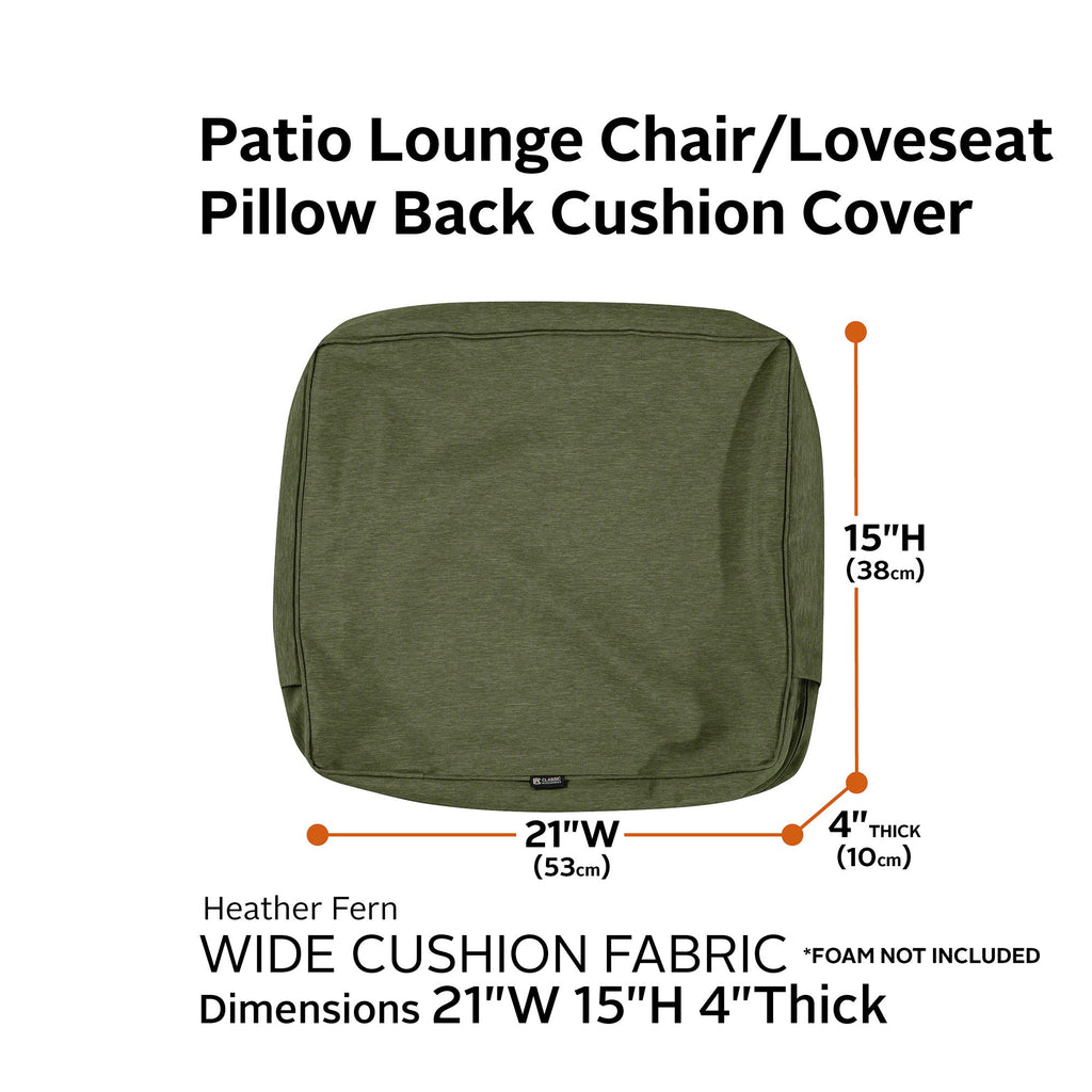 Easygoing Covers Fade-Resistant Water-Resistant Patio Lounge Back Cushion Cover image 108