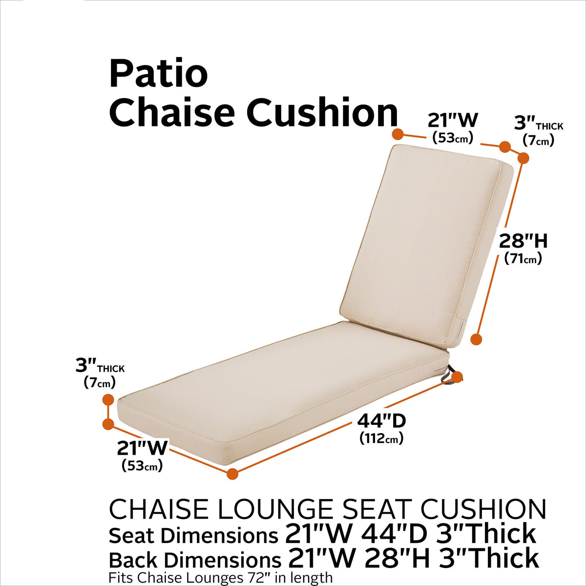 Easygoing Covers Outdoor Chaise Lounge Cushion image 22