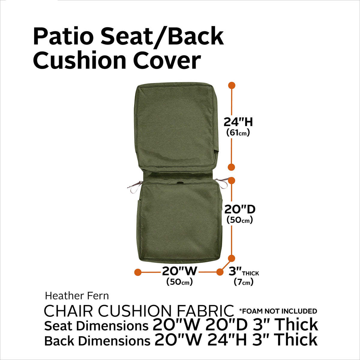 Easygoing Covers Fade-Resistant Water-Resistant Patio Chair Cushion Cover image 93