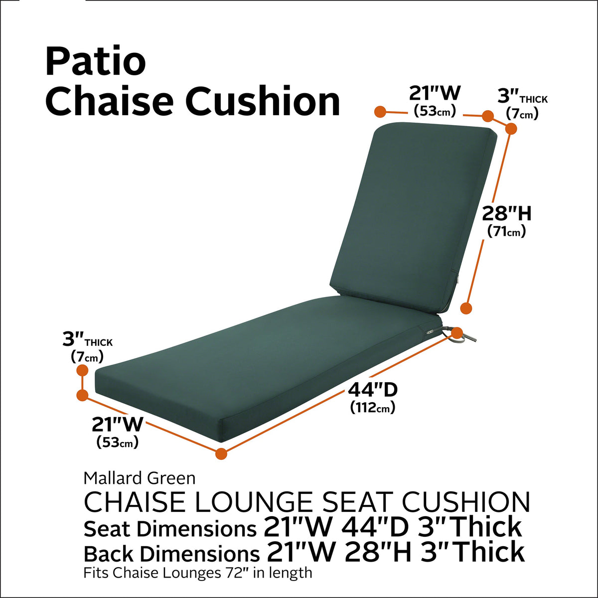 Easygoing Covers Outdoor Chaise Cushion image 110