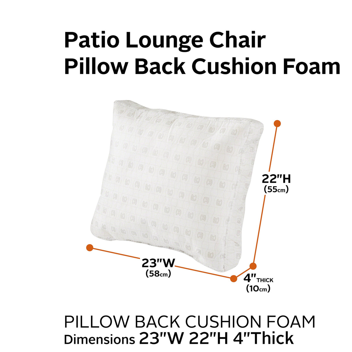 Easygoing Covers Patio Lounge Chair Pillow Back Cushion Foam image 7