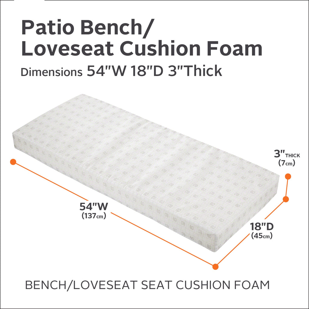 Easygoing Covers 3 Inch Thick Patio Bench/Settee Cushion Foam image 7